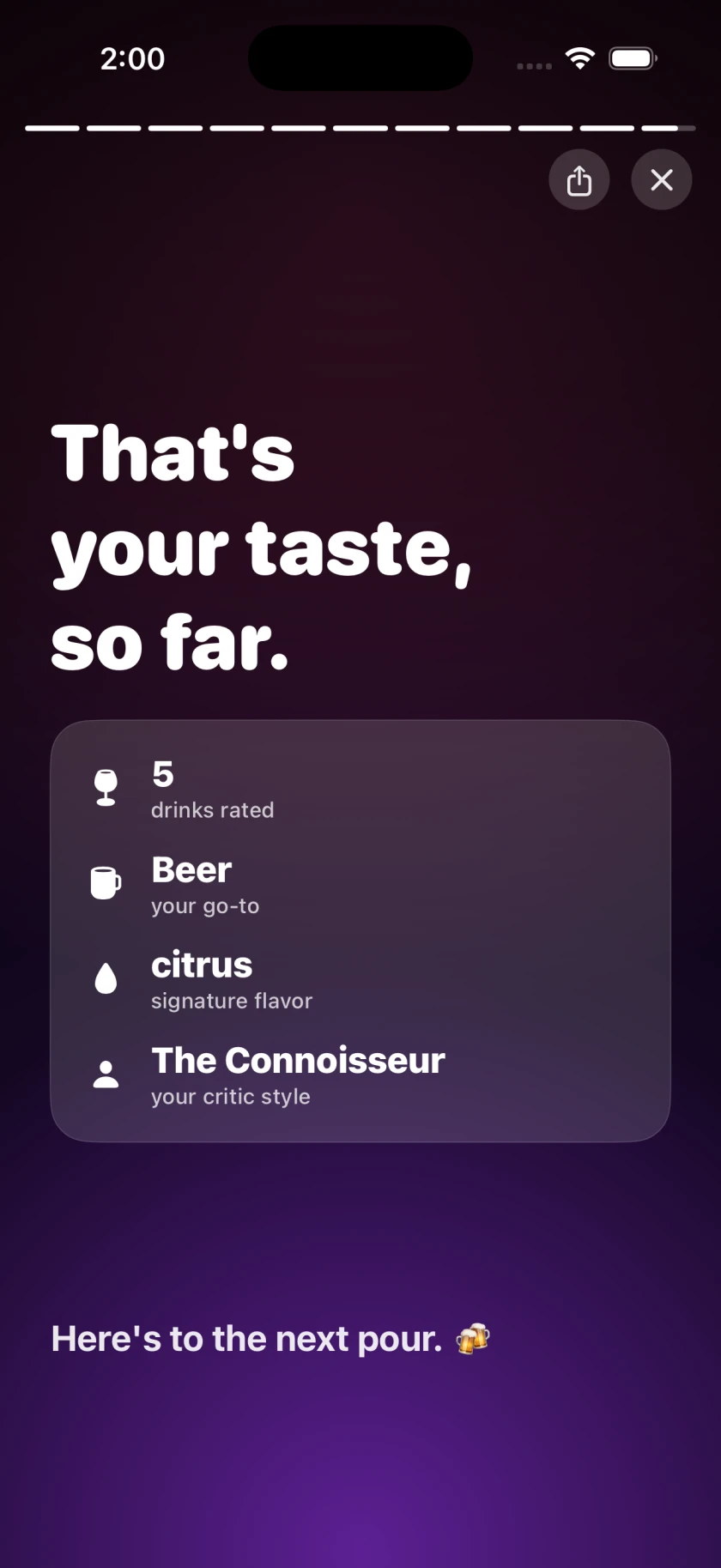 Taste story